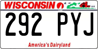 WI license plate 292PYJ