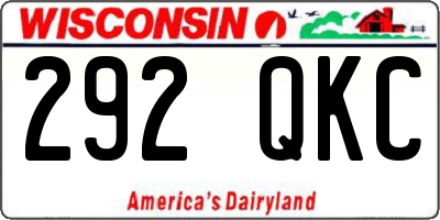WI license plate 292QKC