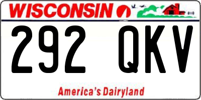 WI license plate 292QKV
