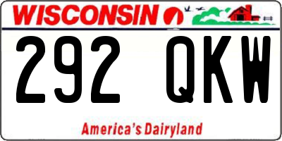 WI license plate 292QKW
