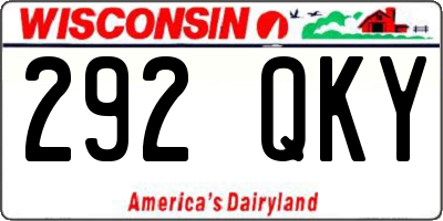 WI license plate 292QKY