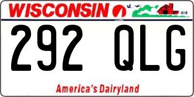 WI license plate 292QLG