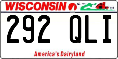 WI license plate 292QLI