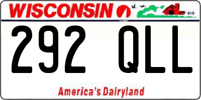 WI license plate 292QLL
