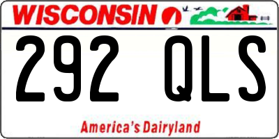 WI license plate 292QLS