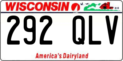 WI license plate 292QLV
