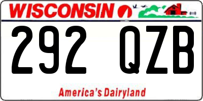 WI license plate 292QZB