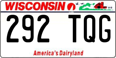 WI license plate 292TQG