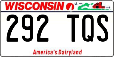WI license plate 292TQS
