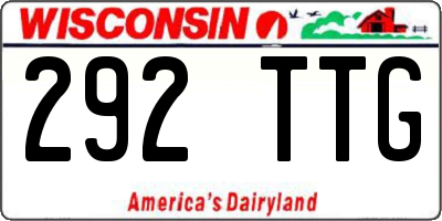 WI license plate 292TTG