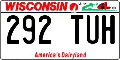WI license plate 292TUH