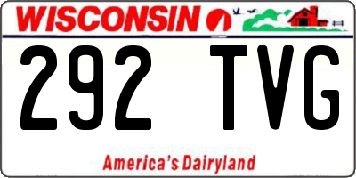 WI license plate 292TVG