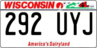 WI license plate 292UYJ