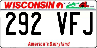WI license plate 292VFJ