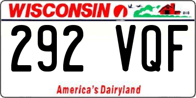 WI license plate 292VQF