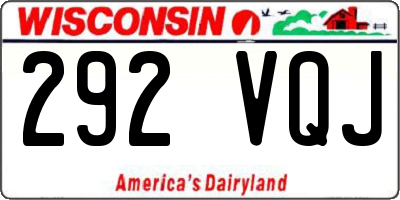 WI license plate 292VQJ