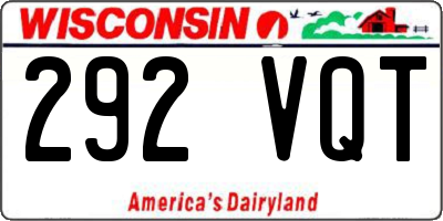 WI license plate 292VQT