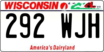 WI license plate 292WJH