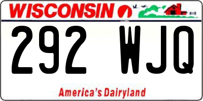 WI license plate 292WJQ