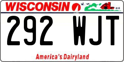WI license plate 292WJT