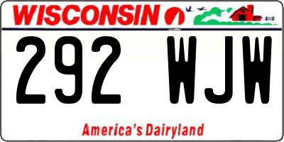 WI license plate 292WJW
