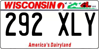 WI license plate 292XLY