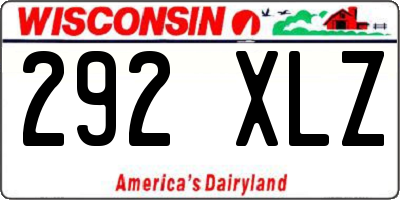 WI license plate 292XLZ