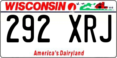 WI license plate 292XRJ