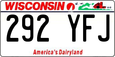 WI license plate 292YFJ
