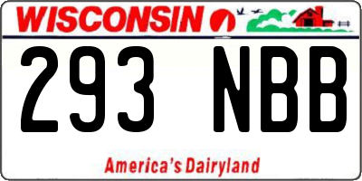 WI license plate 293NBB