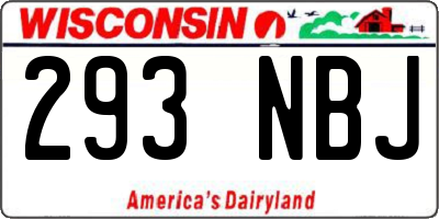 WI license plate 293NBJ