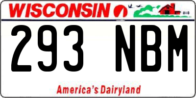 WI license plate 293NBM
