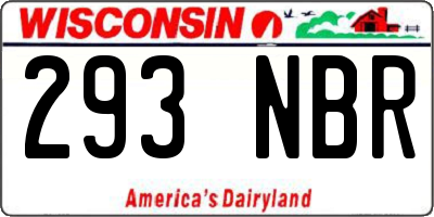 WI license plate 293NBR