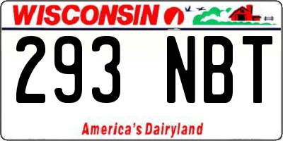 WI license plate 293NBT