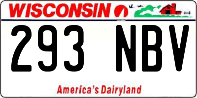 WI license plate 293NBV