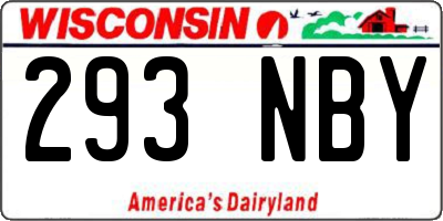 WI license plate 293NBY