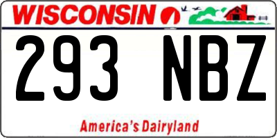 WI license plate 293NBZ
