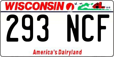 WI license plate 293NCF