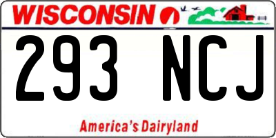 WI license plate 293NCJ
