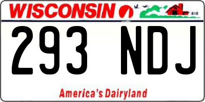 WI license plate 293NDJ