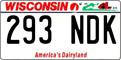 WI license plate 293NDK