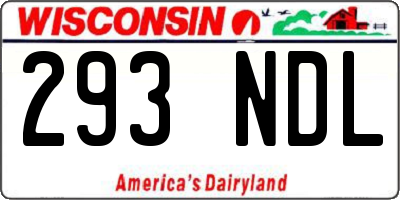 WI license plate 293NDL