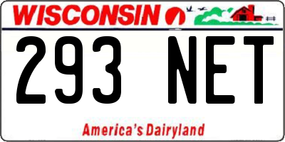 WI license plate 293NET