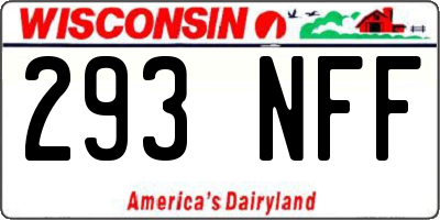 WI license plate 293NFF