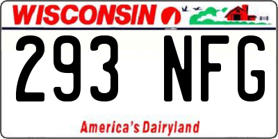 WI license plate 293NFG