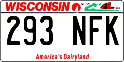 WI license plate 293NFK