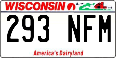 WI license plate 293NFM