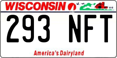 WI license plate 293NFT