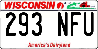 WI license plate 293NFU