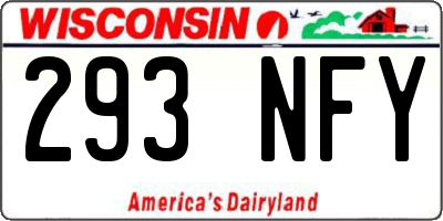 WI license plate 293NFY